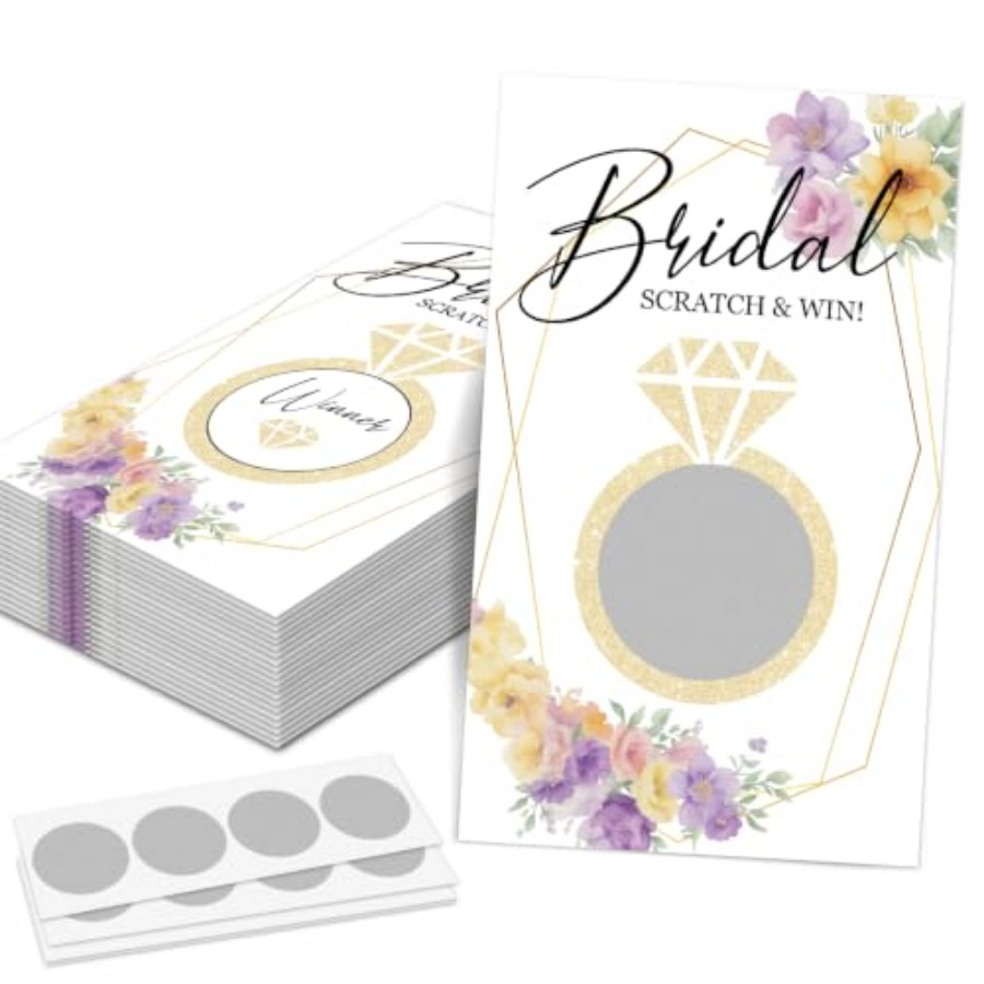 Party Games Bridal Shower - Golden Ring Bridal Shower Scratch Off