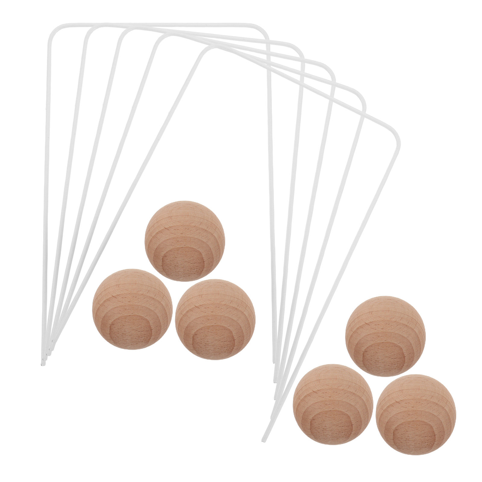 Croquet Set Lawn - 1Set Croquet Wickets Set with Funny