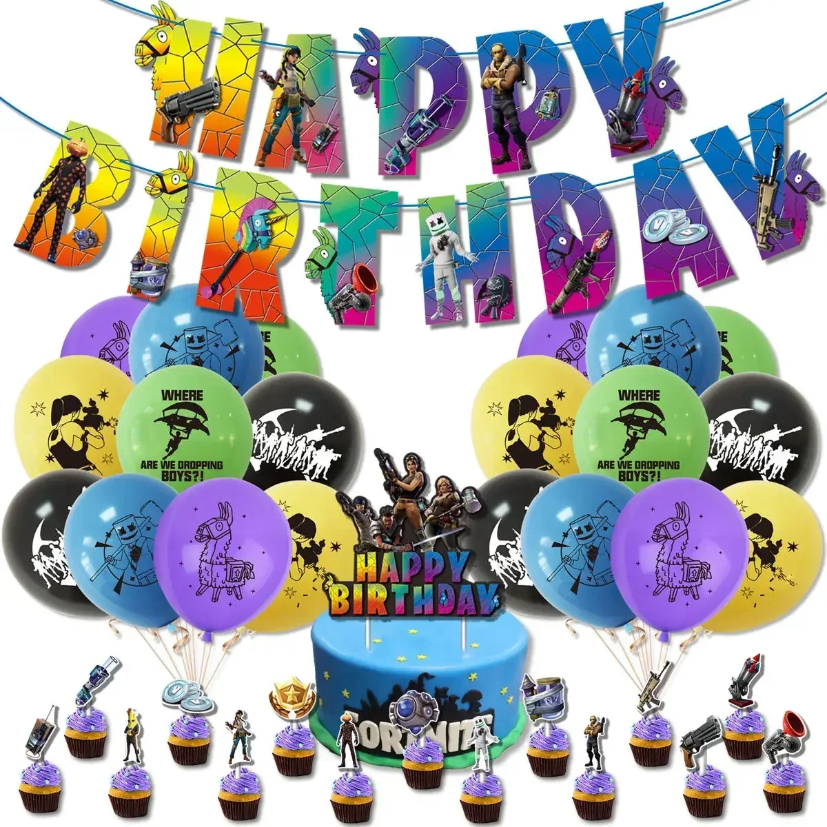 Party Games No Supplies - Hot Game Fortnite Theme DIY Balloons
