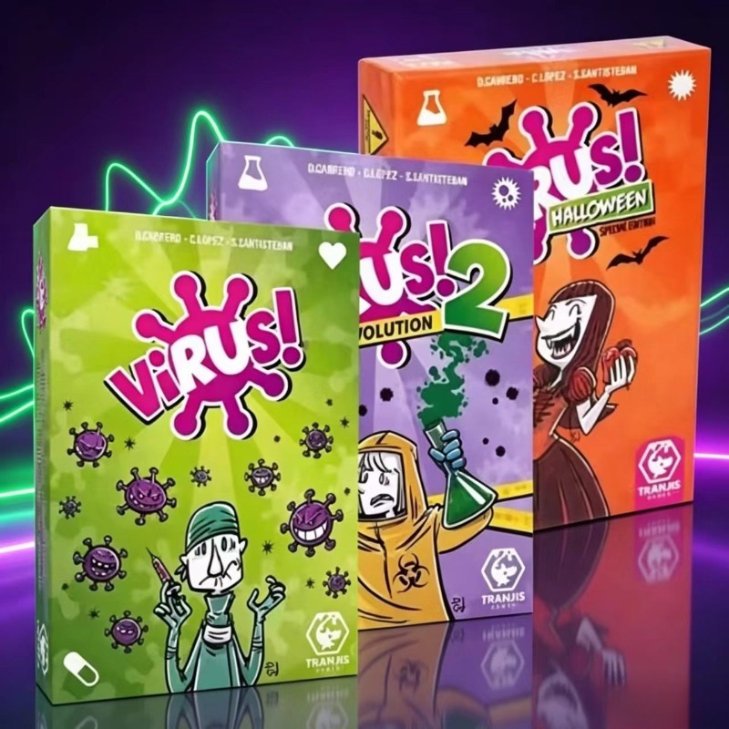 Party Games Youth - Family Strategy Card Game Set Virus