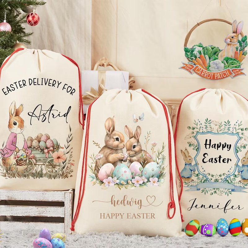 Party Games Easter Egg - Personalized Name Happy Easter Bunny Rabbit