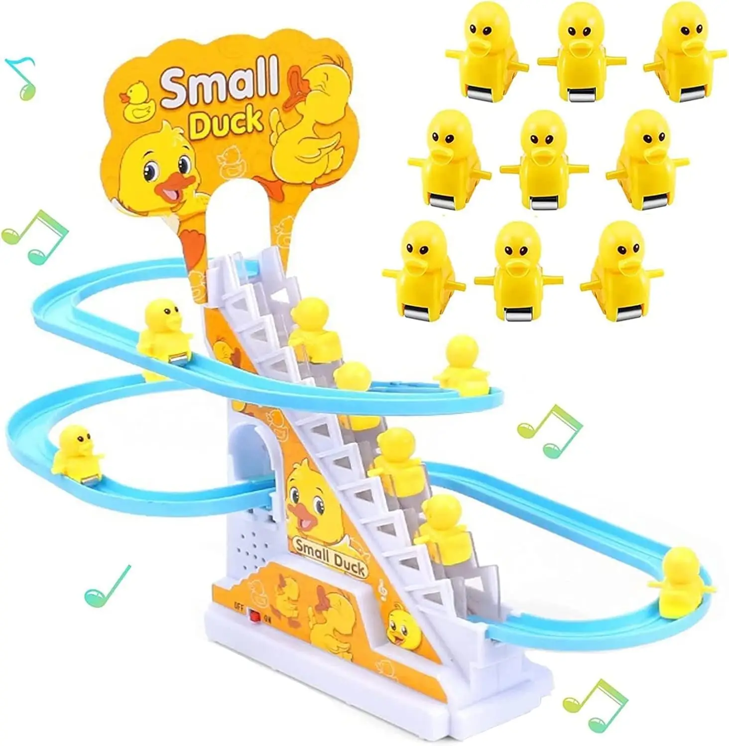 Ladder Toss Set - Climbing Stairs Track Toys Electric Duck