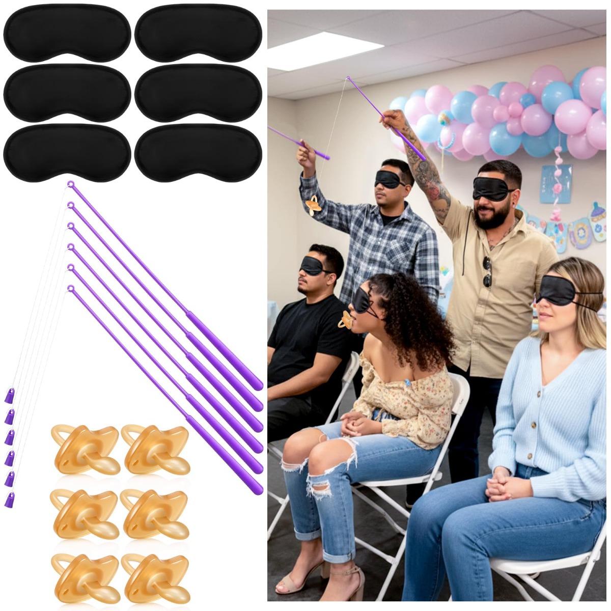 Party Games Bridal Shower - 18 Pcs Baby Shower Game Set,
