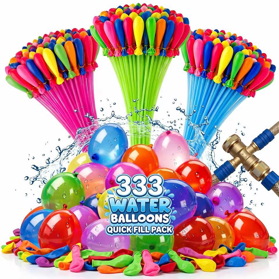 Party Games Bomb - 333Pcs Quick Fill Water Balloons Self-Tying