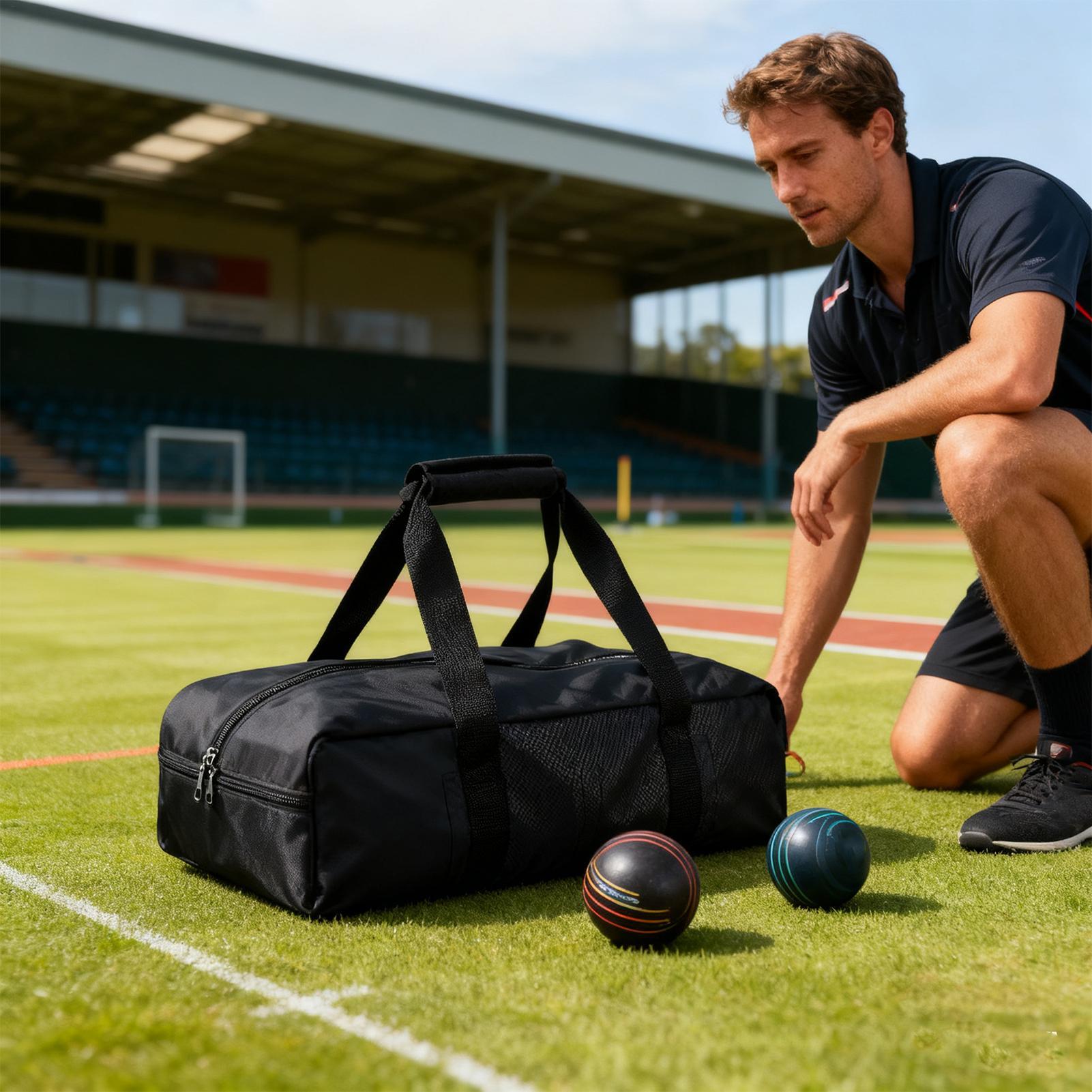 Bocce Ball Lawn - Sports Ball Bag Waterproof Tote Double