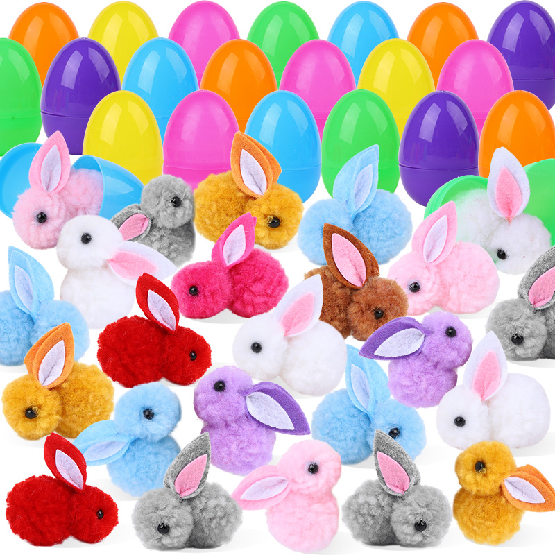 Party Games Easter Egg - 24/48Pcs Cute Easter Egg with Rabbit