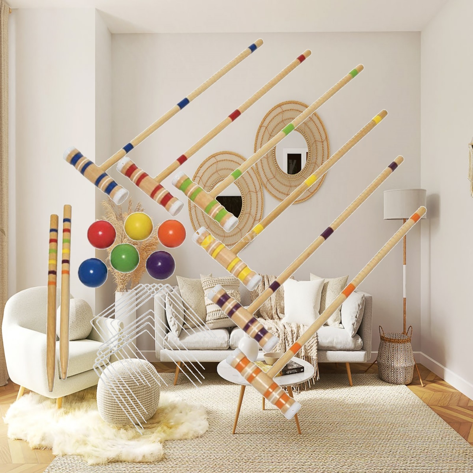 Croquet Set Lawn - Six Player Croquet Set Lawn Croquet