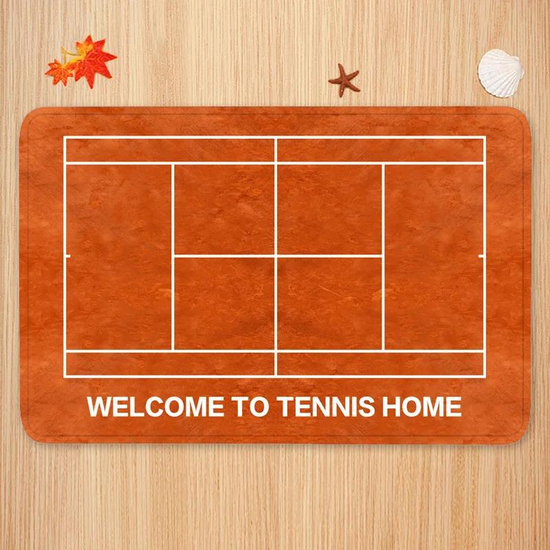 Sports Theme Carpet Mat Tennis - Badminton Set Garden review and price
