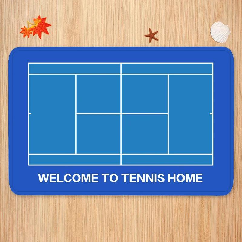Sports Theme Carpet Mat Tennis - Badminton Set Garden review and price