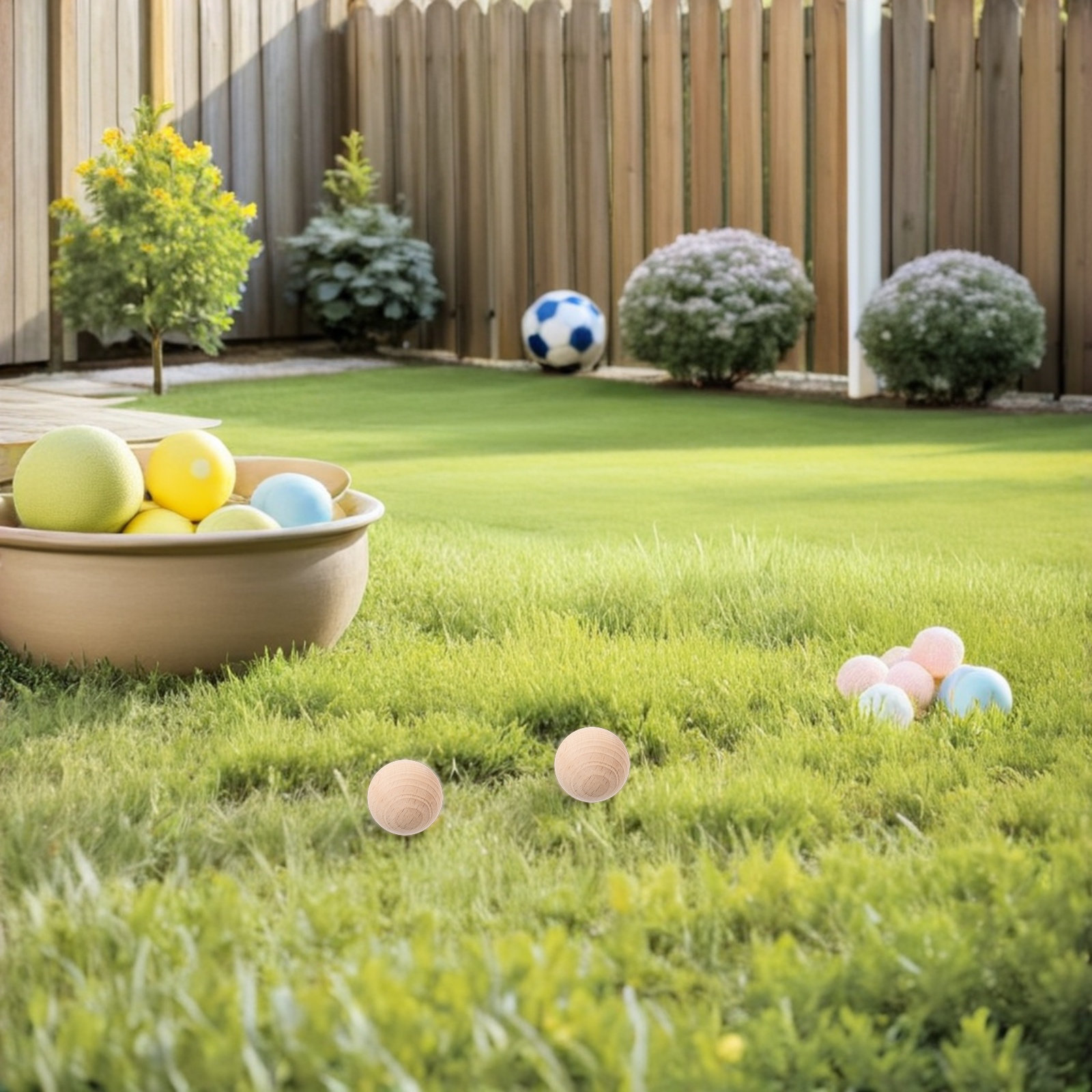 4Pcs Natural Wood Croquet Ball - Croquet Set Lawn review and price