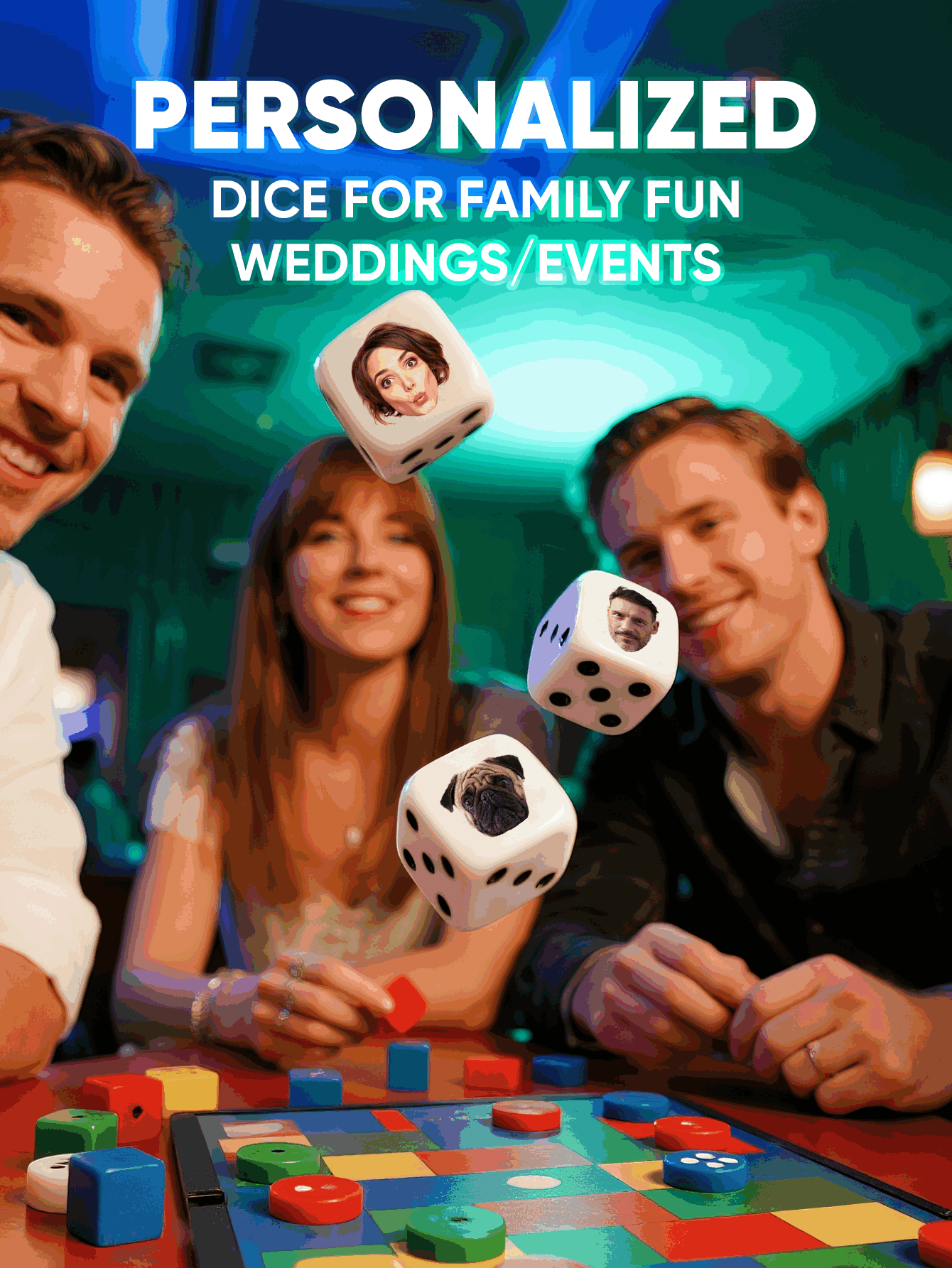 Custom Face Dice Personalized  - Party Games Engagement review and price