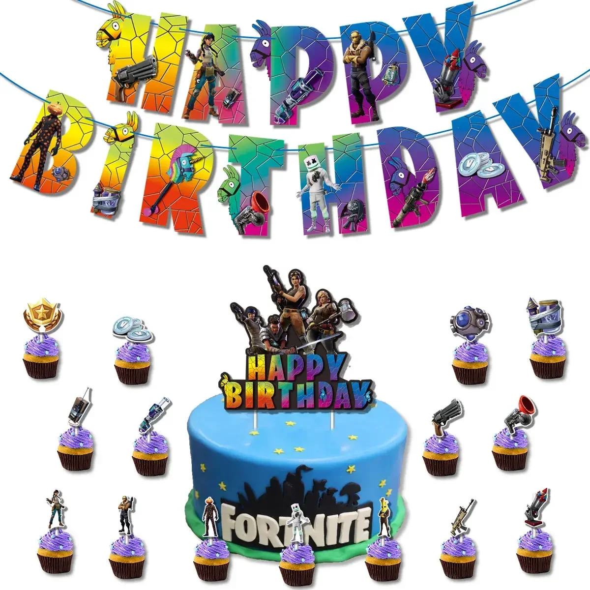 Hot Game Fortnite Theme DIY Ba - Party Games No Supplies review and price