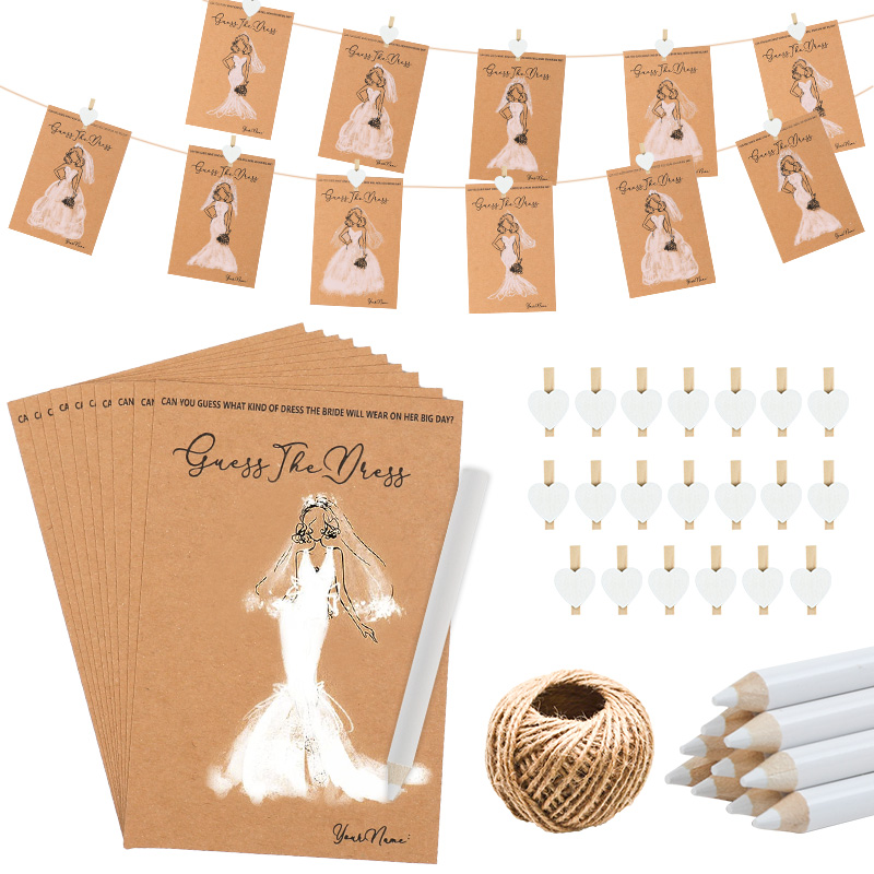 10/20Sets Guess Wedding Dress  - Party Games Bridal Shower review and price