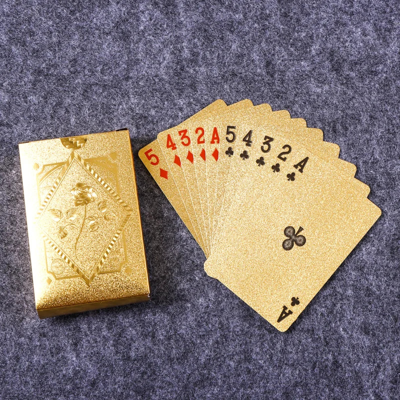 Golden Foil Embossed Rose Poke - Party Games Using Cards review and price