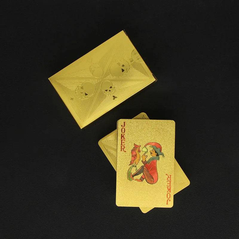 Gold Foil Skull Poker Cards Wa - Party Games Using Cards review and price