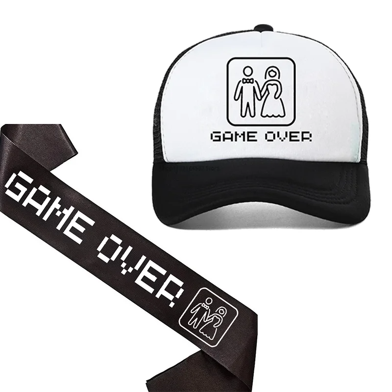 Groom To Be Sash Game Over Hat - Party Games Bridal Shower review and price