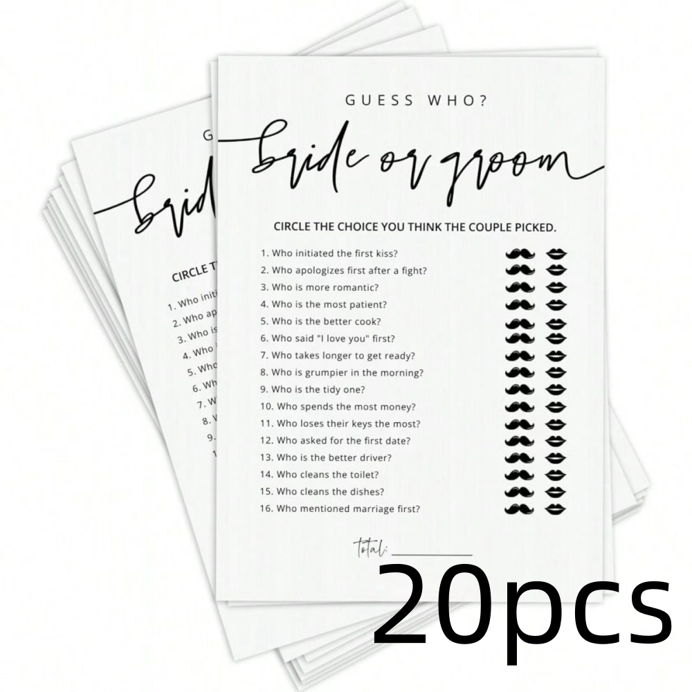 20 Pcs Wedding Game Fun Bridal - Party Games Bridal Shower review and price
