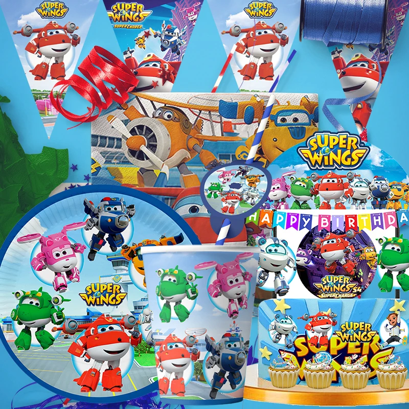 Cartoon  Super Wings Theme Par - Party Games Bridal Shower review and price