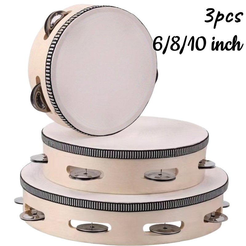 1/3pcs Wooden Tambourine 6/8/1 - Party Games Engagement review and price
