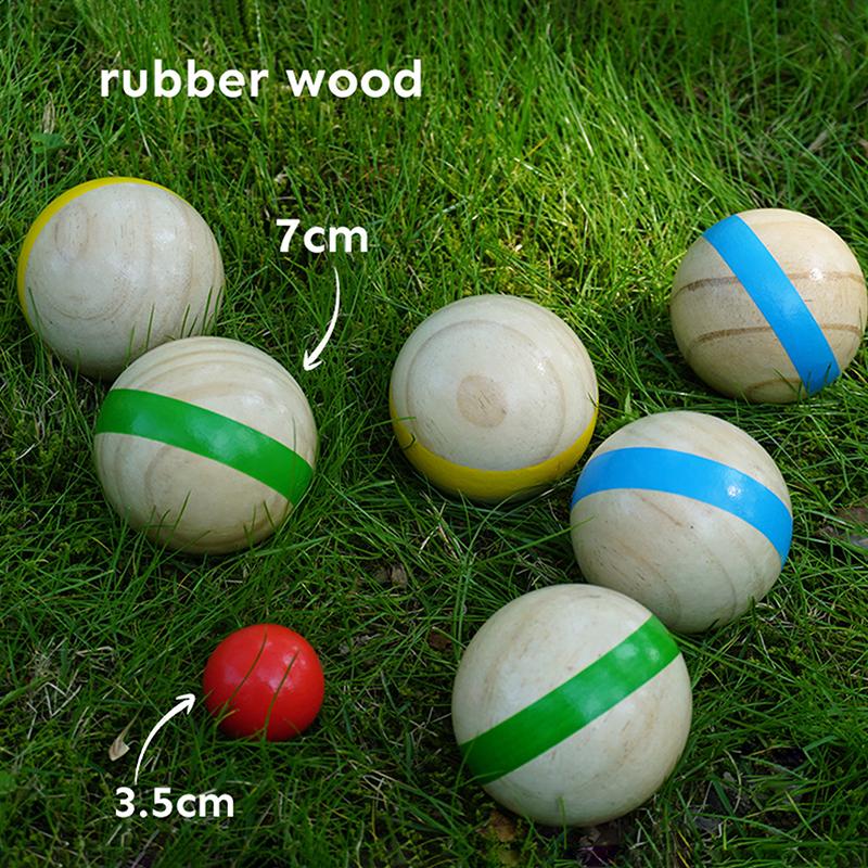 7Pcs Wood Bocce Balls Sports P - Bocce Ball Lawn review and price