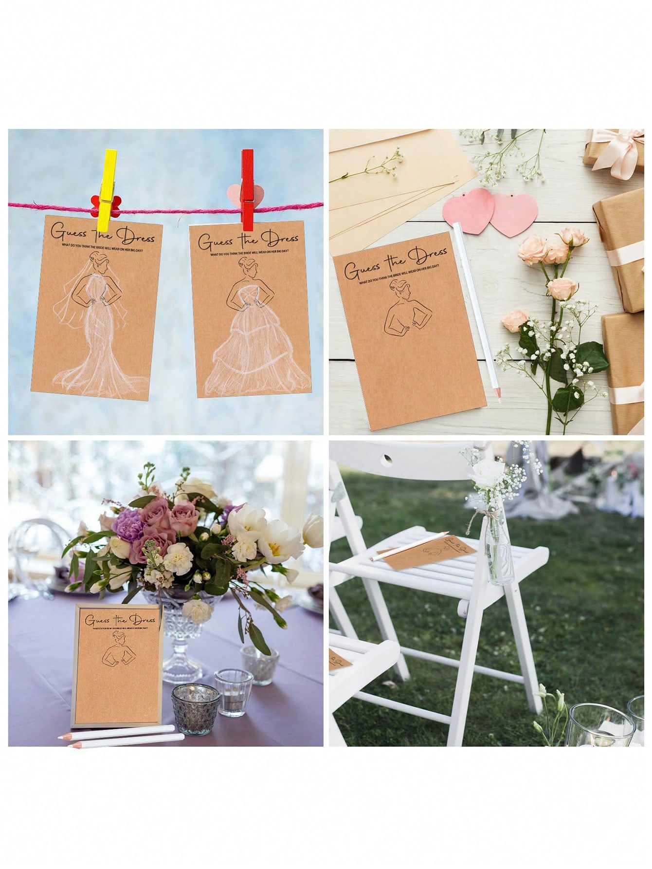 20/40pcs Dress Guessing Bridal - Party Games Bridal Shower review and price