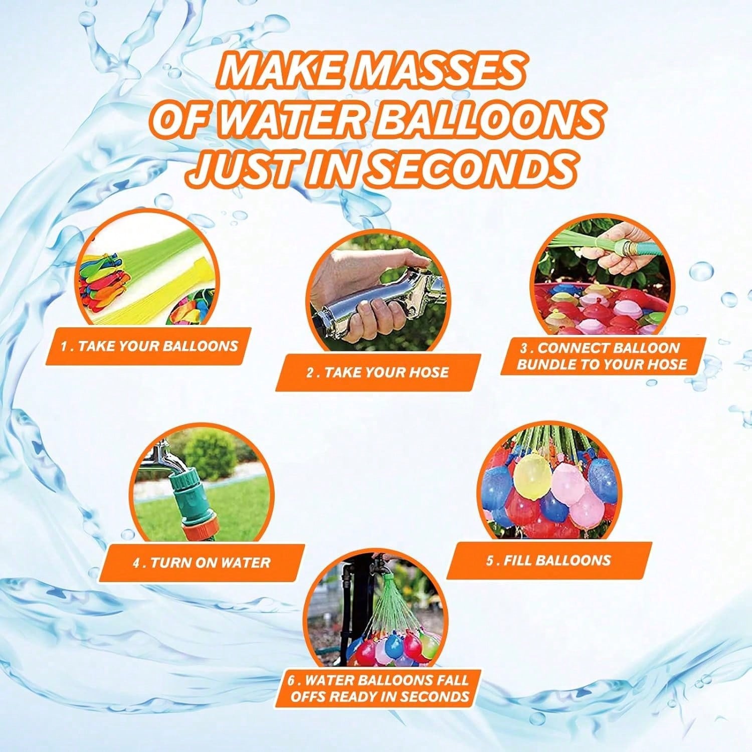 111 Water Balloons, Fast Spray - Party Games Bomb review and price