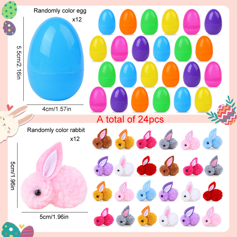 24Pcs Cute Easter Egg with Rab - Party Games Easter Egg review and price