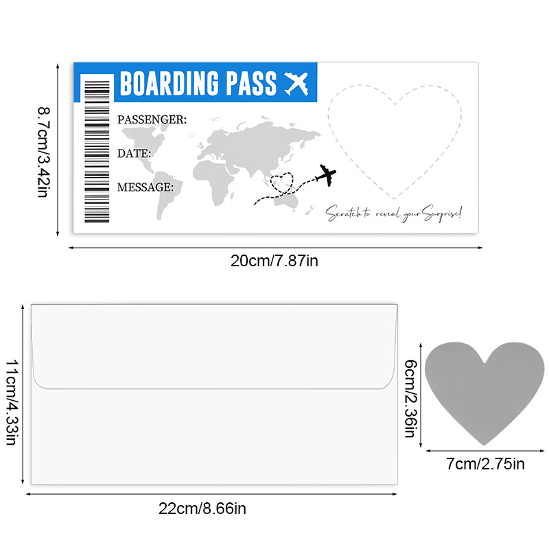 5Sheets Boarding Pass Scratch  - Party Games Engagement review and price