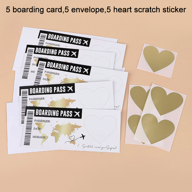 5Sheets Boarding Pass Scratch  - Party Games Engagement review and price