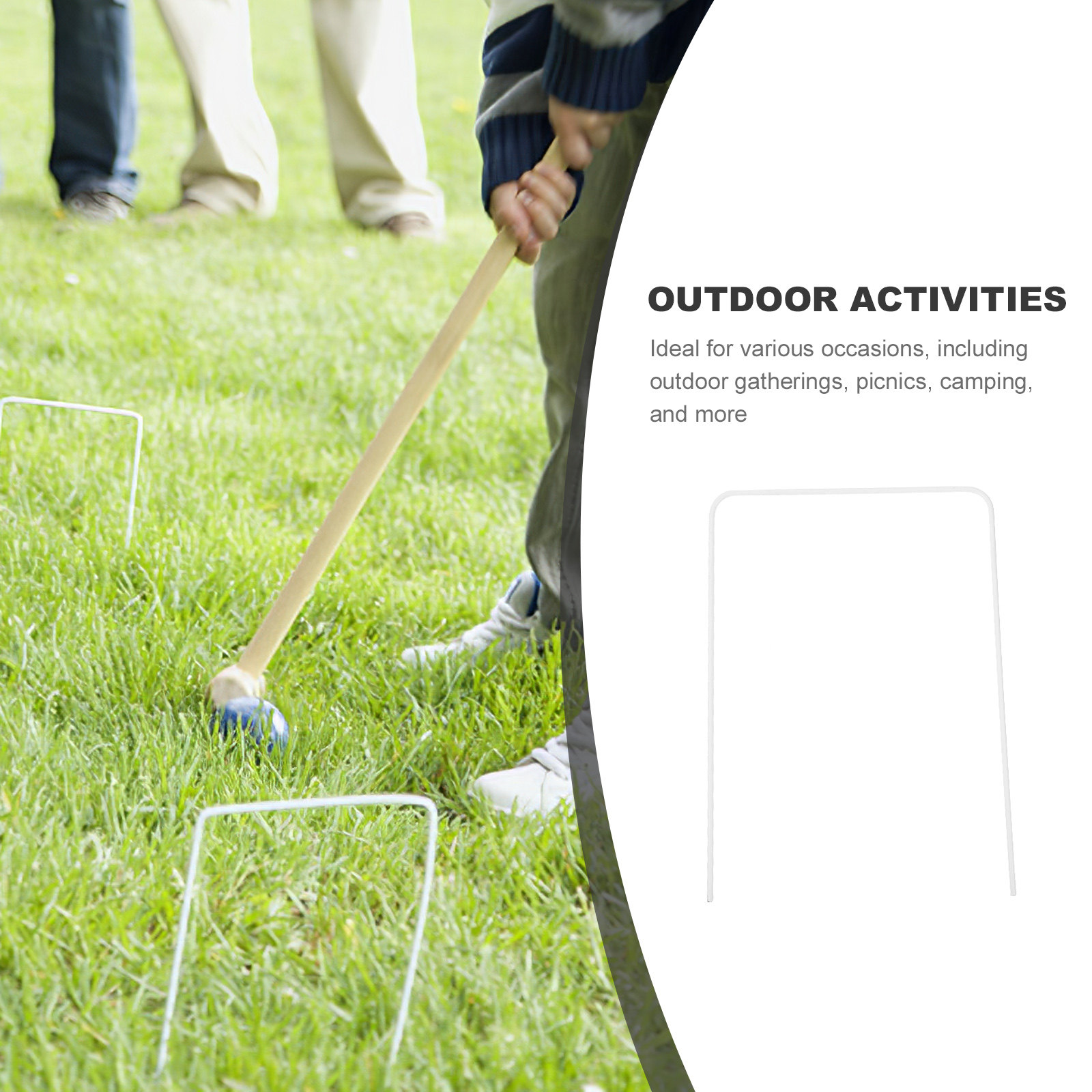 9Pcs Metal Croquet Wickets Qua - Croquet Set Lawn review and price
