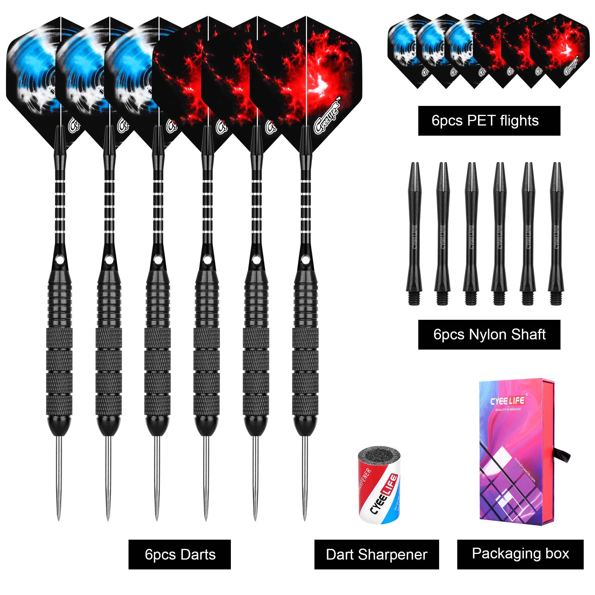 CyeeLife 6/12PCS 24G hard dart - Spike Ball Game review and price